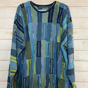 Tundra Canada Blue Green Vintage Sweater size XL